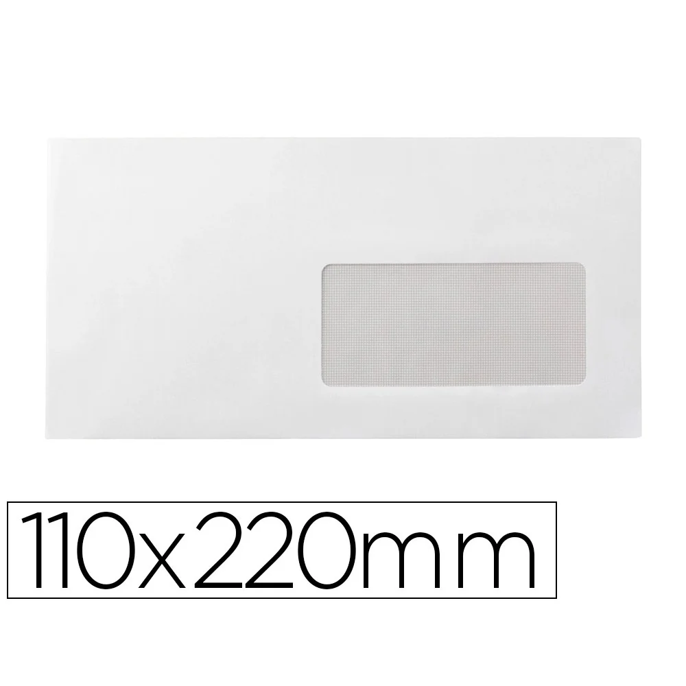 Maço com 25 Envelopes DL 110x220mm Silicone Branco com Janela