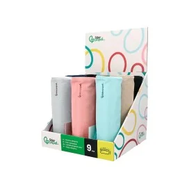 Expositor C/ 9 Estojos Escolares Liderpapel Classic Cilindrico Largo 210x70mm Cor Sortida