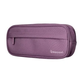 Estojo Escolar Liderpapel Classic Oval 2 Fechos C/ Bolso Frontal 210x90mm Roxo