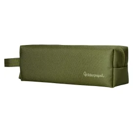 Estojo Escolar Liderpapel Classic Retangular C/Asa 210x70mm Verde Militar