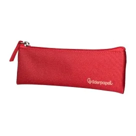 Estojo Escolar Liderpapel Plano Estreito C/Fecho 200x60mm Vermelho
