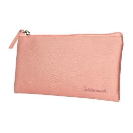 Estojo Escolar Liderpapel Plano Largo C/Fecho 200x100mm Rosa
