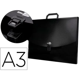 Pasta Porta Documentos Liderpapel C/Asa A3 Preta Opaca