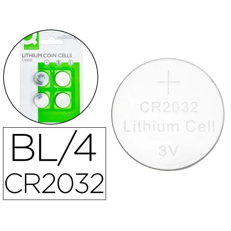 Blister 4 Pilhas Q-Connect CR2032 Litio 3V