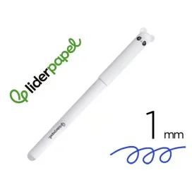 Esferográfica Fantasia Liderpapel Animal Town Apagável Tinta Azul Panda