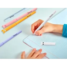 Esferográfica Fantasia Liderpapel Animal Town Apagável Tinta Azul Panda