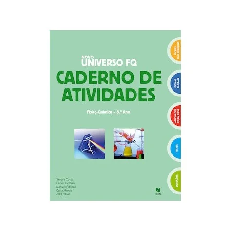 9789724756813 - NOVO Universo 8 - Físico-Química - Caderno de Atividades