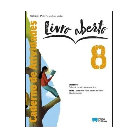 9789720317339 - Livro aberto 8 - Português - Caderno de Atividades