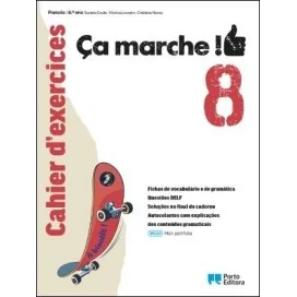 9789720318084 - Ça marche! - Cahier d'exercices / Mon portfolio - Francês - 8.º Ano - Caderno de Atividades