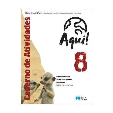 9789720329172 - Aqui! 8 - Ciências Naturais - Caderno de Atividades