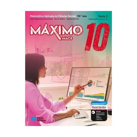 9789720429056 - Máximo 10 - Matemática Aplicada às Ciências Sociais ( 2 Volumes) - Manual do Aluno