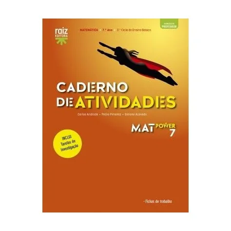 9789897444227 - MatPower 7 - Matemática - Tarefas de investigação/Caderno de Atividades