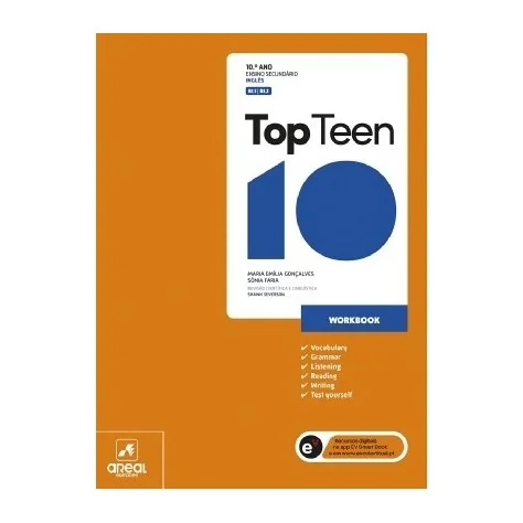 9789897675423 - Top Teen 10 - Inglês - Workbook/Caderno de Atividades