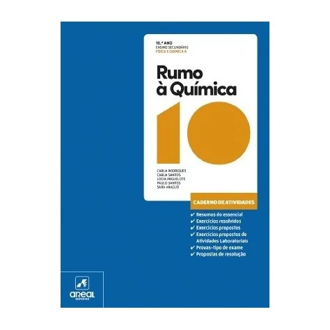 9789897675485 - Rumo à Química 10 - Química A - Caderno de Atividades