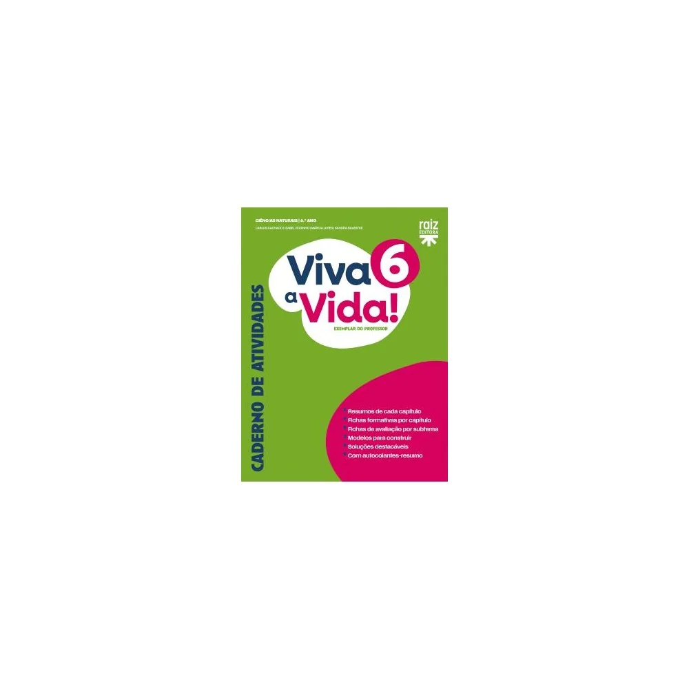 9789897445941 - Viva a Vida! 6 - Ciências Naturais - Caderno de Atividades