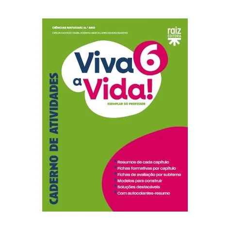 9789897445941 - Viva a Vida! 6 - Ciências Naturais - Caderno de Atividades