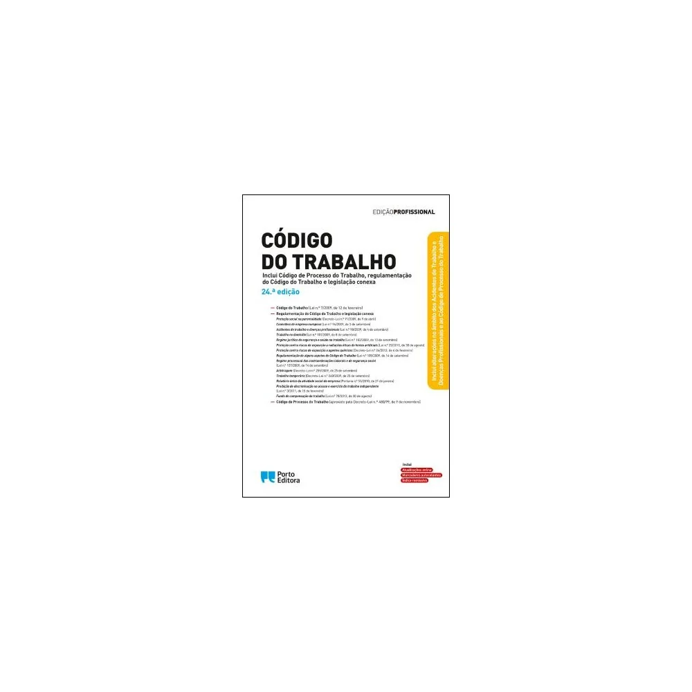 9789720006400 - Código do Trabalho