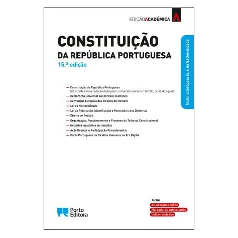 9789720006097 - Constituição da República Portuguesa - Edição Académica