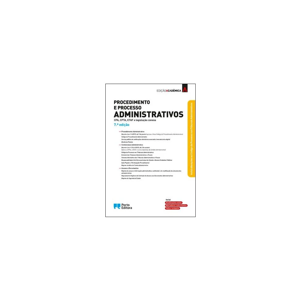 9789720006288 - Procedimento e Processo Administrativos