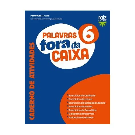 9789897445828 - Palavras Fora da Caixa 6 - Português - Caderno de Atividades