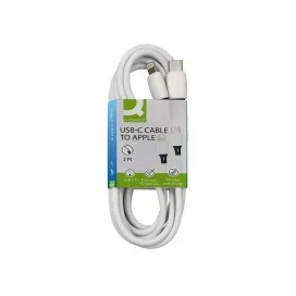 Cabo USb-C a Apple Lightning Q-Connect PVC 2M Branco