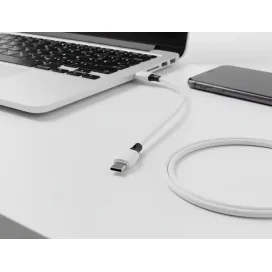 Cabo USb-C a USB-A Q-Connect PVC 2M Branco
