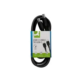 Cabo USb-C a USB-C Q-Connect PVC 1M Preto