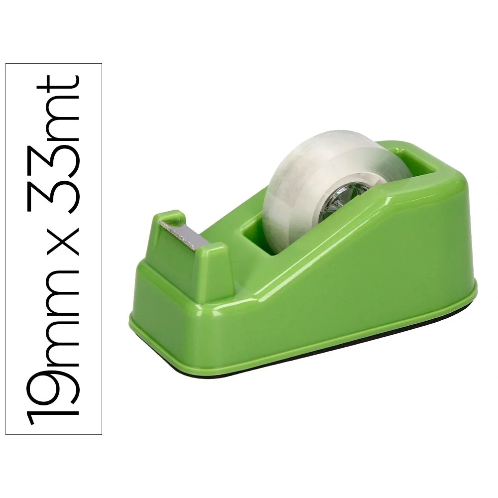 Desenrolador Fita Adesiva de Secretária Liderpapel Ecouse 100% Plástico Reciclado Fita 33mts Verde