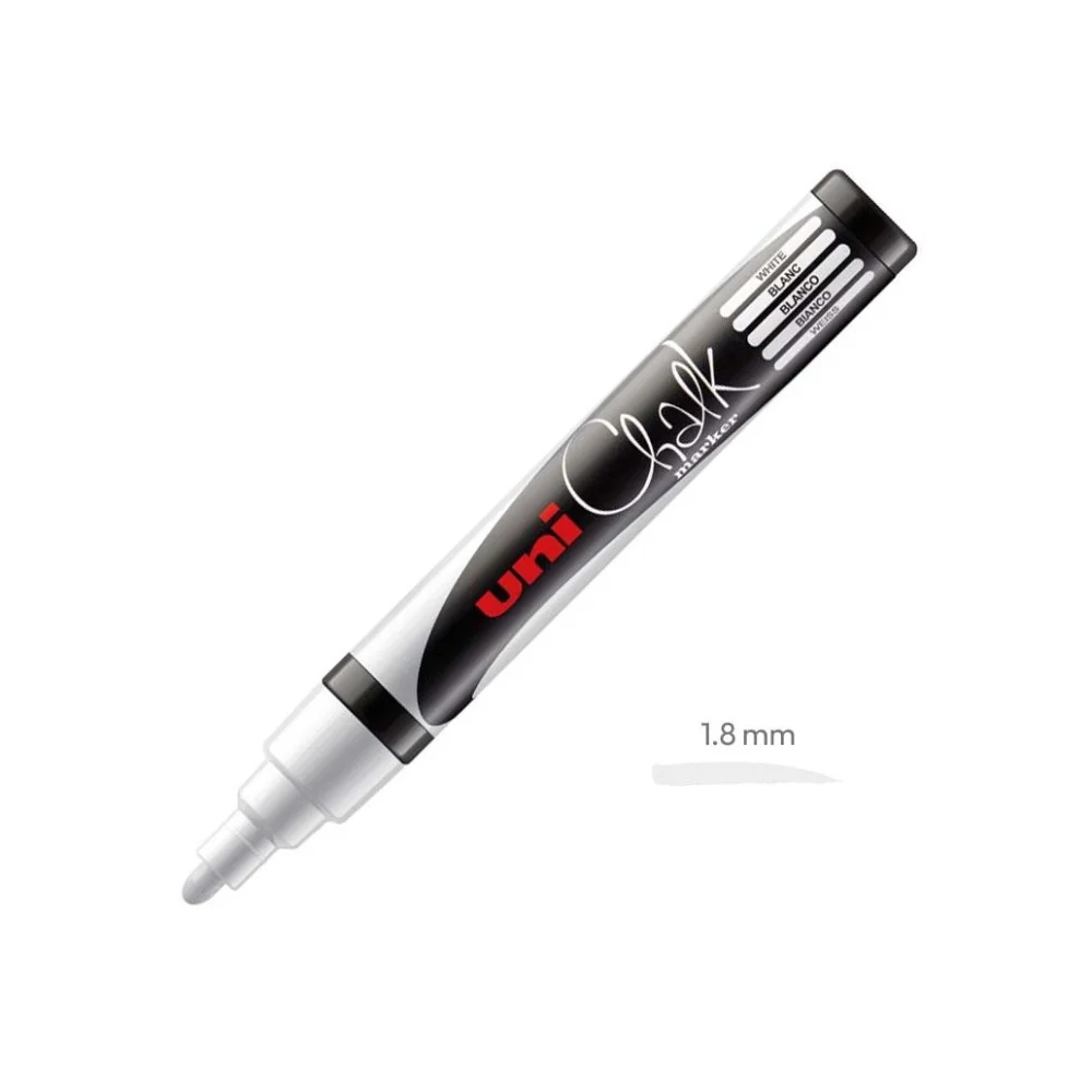 Marcador Giz UNI PWE-5M 1,8-2,5mm Branco