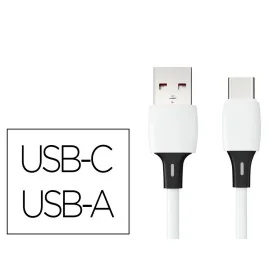 Cabo USb-C a USB-A Q-Connect PVC 2M Branco