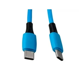 Cabo USB-C a USB-C Q-Connect PVC 1M Azul