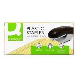 Agrafador Q-Connect KF14204 Plástico ABS 20fls Preto