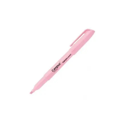 Caneta Marcador Sublinhador Fluorescente Campus University Pastel Rosa