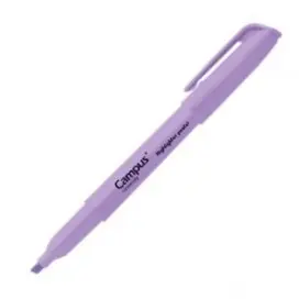 Caneta Marcador Sublinhador Fluorescente Campus University Pastel Violeta