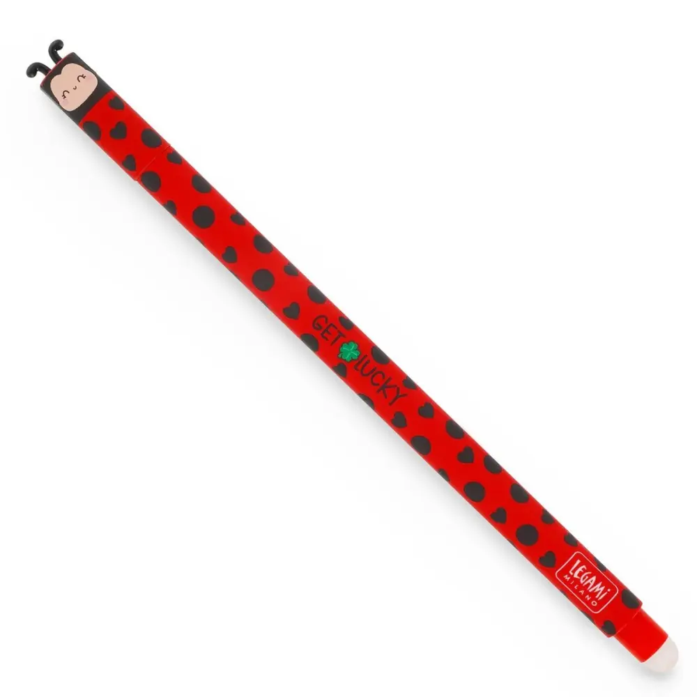Caneta Gel Apagável Erasable Pen Legami - LadyBug "Get Lucky"