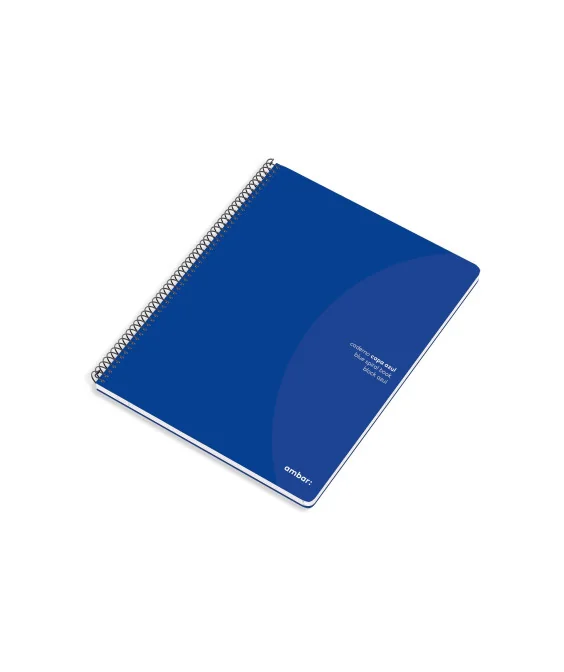 Caderno Espiral Ambar Capa Azul A5 Quadriculado Caderno Espiral Ambar Capa Azul A5 Quadriculado